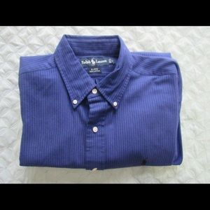 Men’s large Ralph Lauren Blaire style Long Sleeve blue pin stripe shirt